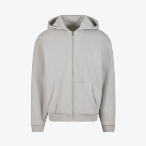 Sweat à capuche zippé unisexe en molleton de coton 300g, respirant et écologique, tendance TikTok pour homme, style streetwear décontracté - Product Image 1