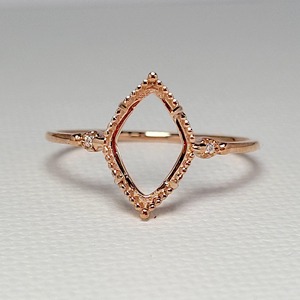 Anillo de Halo de Diseño Semimontado en Plata 925 Hecho a Mano, Forma de Diamante 8x12mm, Engastes de Circonita Cúbica para Relleno de Resina DIY, Fornituras de Joyería para Recuerdos - Product Image 2