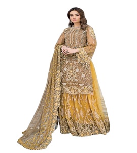 Traje paquistaní para mujer, vestido de imitación, georgette, paquistaní, sharara - Product Image 1