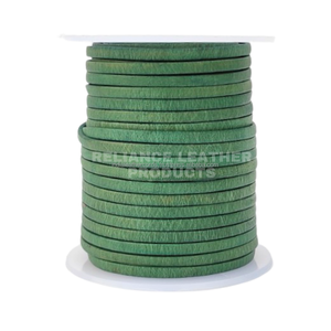 Cordón de Cuero Plano Reliance de 3mm/4mm/5mm, Marrón Antiguo/Vintage, Accesorios para Collares de Cuero Vacuno - Product Image 2