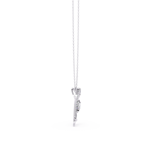 Fashion Design 14K <b>Solid</b> <b>Gold</b> Mix Cut Set Lab Diamond Solitaire <b>Pendant</b> Necklace for Women Party Gift - Product Image 5