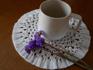 Handmade White Macrame Round Placemats Decorative <b>Table</b> <b>Mats</b> Suitable for Modern Home and Dining Setup Wholesale From India - Product Image 2