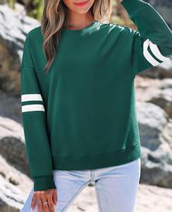 เสื้อสเวตเชิ้ตและกางเกงสเวตแพนท์ผู้หญิงสำหรับฤดูใบไม้ร่วง/ฤดูหนาว ผ้าฝ้าย 100% สวมใส่สบาย คุณภาพดีที่สุด ปรับแต่งได้ เป็นมิตรกับสิ่งแวดล้อม โลโก้ด้านหน้า ราคาประหยัด - Product Image 5