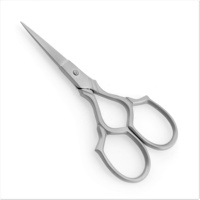 Ciseaux à cuticules fantaisie brodés, pour soins des ongles, en acier inoxydable, lame tranchante, pointe droite, motif imprimé