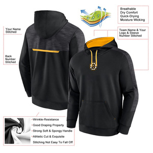 Sweat-shirt à capuche pour homme de hockey sur glace, personnalisé avec logo d'équipe imprimé par sublimation, chaud, athlétique, séchage rapide - Product Image 4