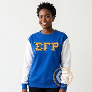 เสื้อสเวตเชิ้ตผู้หญิงแบบสวมหัว ผ้าฝ้ายฟลีซเนื้อนุ่ม ปักลาย Sigma Gamma Rho คุณภาพสูง ออกแบบตามสั่ง สำหรับฤดูหนาว เป็นมิตรต่อสิ่งแวดล้อม - Product Image 2