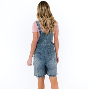 กางเกงคาร์โก้ทรงสกินนี่เข้ารูปสีฟ้าสำหรับผู้หญิงชุดเอี๊ยมผ้ายืดหยุ่นสูงแขนกุดทรงสกินนี่เข้ารูปสำหรับฤดูร้อน - Product Image 5