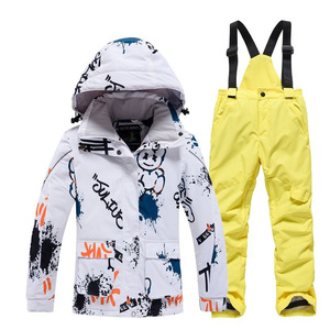 Kids <b>Waterproof</b> Ski Suit 2 Piece Insulated Snow <b>Jacket</b> Bib Pants <b>Winter</b> Snowsuit Windproof OEM Custom Wholesale - Product Image 3
