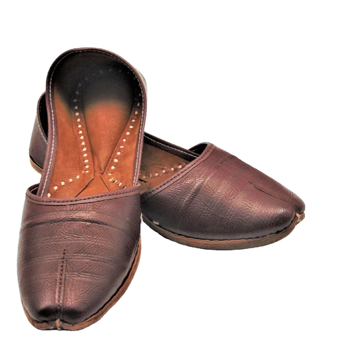 Jutti Khussa Style Shoes Mens Buy Maroon Brown Punjabi Leather