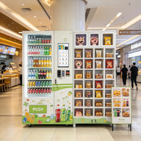 Distributeur automatique anti-collision en métal pour snacks et boissons emballés, résistant à l'usure