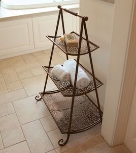Gold Metal <b>Towel</b> Rack Minimalist Design Hanging <b>Stand</b> for Bathroom or Kitchen Durable Polished Finish - Product Image 6
