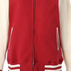 Blouson universitaire en laine rouge Delta – Broderie personnalisée DST Letterman Bomber – Vêtement d'hiver officiel de sororité, style streetwear, héritage universitaire - Product Image 6