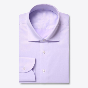 <b>Men's</b> <b>Lilac</b> Dress <b>Shirt</b> Long Sleeve Formal Button Down Turn-down Collar Solid Poplin Anti-Wrinkle Slim Fit - Product Image 6