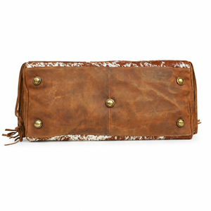 Sac de voyage en cuir de vachette à franges, sac de week-end |   Sac à main de style occidental fait main |   Exportation OEM Inde 2026 pour Femmes - Product Image 2