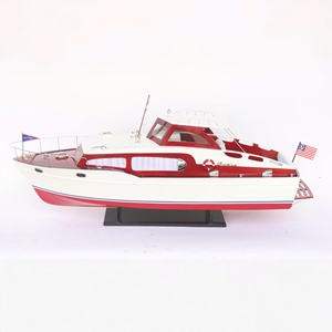 Waterplay craft - CHRIS CRAFT CABIN CRUISER 1956 ready for R/C installation - <b>Wooden</b> ship <b>model</b> (not include R/C <b>kit</b>) - Product Image 1