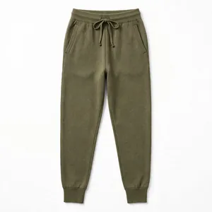 <b>Men</b> Olive Green Jogger Sweatpants Elastic Waist Drawstring Cuffed Ankle Casual Cargo <b>Lounge</b> <b>Pants</b> Custom Logo OEM Wholesale - Product Image 2