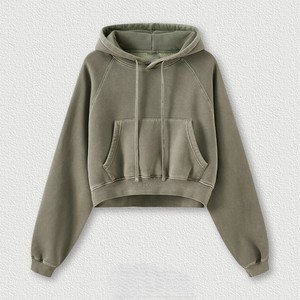 Sweat à capuche en molleton de coton pour femme OEM, sweat à capuche à épaules tombantes pour femme, sweat à capuche en molleton en gros pour les marques de vêtements américaines - Product Image 4