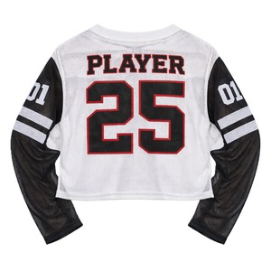 Jersey Corto de Fútbol Americano para Mujer, Malla Transpirable, Manga Larga, Estilo Urbano, Impresión de Número, Logotipo Personalizado, Marca Privada, OEM - Product Image 3