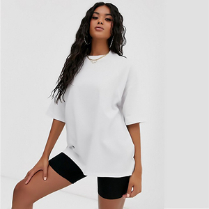 Camiseta de Verano Oversize para Mujer, Talla Grande, Ajuste Holgado, Manga Murciélago, Cuello Redondo Casual, Top Holgado, Camiseta de Moda para Entrenamiento - Product Image 1