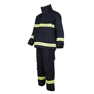 Combinaison de protection pour pompiers en aramide, vêtements de travail résistants au feu, veste et pantalon avec bandes réfléchissantes, vêtements de sécurité résistants à la chaleur pour les secours - Product Image 2