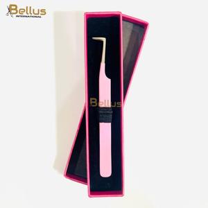 Pinzas para Pestañas Bellus International de Diseño Simple a 90 Grados, Acero Inoxidable, Punta Lisa, Agarre Perfecto, Herramienta de Belleza Profesional - Product Image 1