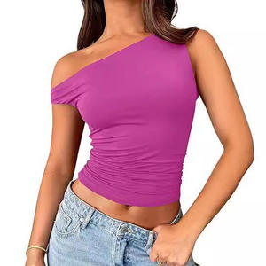 Women's Gym Yoga Crop Tank <b>Top</b> V-Neck Quick Dry Slim Fit Plain Cotton Camisole Plus Size Casual Style - Product Image 5