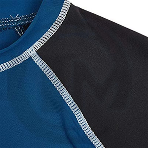 Camiseta Deportiva de Manga Larga para Hombre, Cuello Redondo, Color Azul, Transpirable, de Secado Rápido, Protección UV, Poliéster - Product Image 4