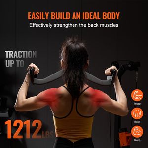 Accessoires pour machine à câble de musculation : Barres de tirage LAT, T-Bar, V-Bar, Barre de tirage triceps (lot de 7) – Équipement de fitness pour le renforcement du dos - Product Image 6