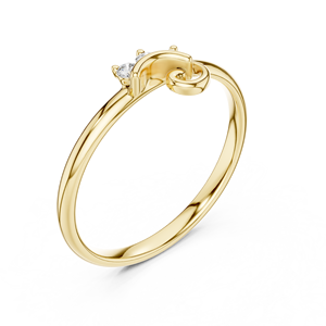 Anillo Floral con Diamantes en Oro de 18K, Clásico, Certificado por IGI, Anillo de Bodas - Product Image 6