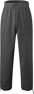Pantalon de survêtement unisexe en molleton, couleur unie, taille élastique, coupe ample, poches latérales à rayures, pour toutes les saisons - Product Image 2