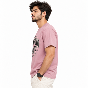 Camiseta de Manga Corta para Hombre, Cuello Redondo, 100% Algodón Jersey, Corte Regular, Informal, Personalizable, de Alta Calidad, Hombros Caídos - Product Image 3