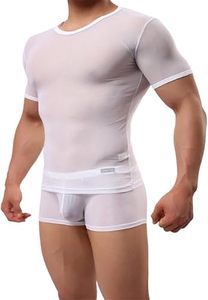 T-shirt en maille blanche tricoté respirant col rond coupe ajustée manches courtes pour la gym, chemises en résille, vente en gros OEM ODM - Product Image 2