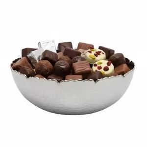 Vaisselle d'hôtel, bol à chocolat en métal, bol à bonbons en acier inoxydable pour fruits secs et en-cas - Product Image 6
