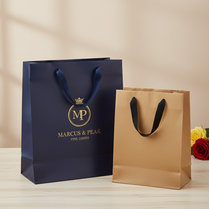 Luxury <b>White</b> <b>Paper</b> <b>Bags</b> Manufacturer From Vietnam and China for Custom Printed Laminated Supermarket Retail Packaging - Product Image 3