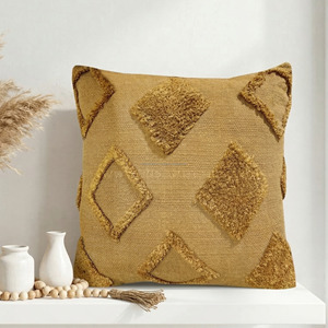 Black & <b>White</b> Tufted Cushion <b>Cover</b> Diamond Pattern Textured Sustainable 20x20 Pillow Case Neutral Living Room Decor - Product Image 5