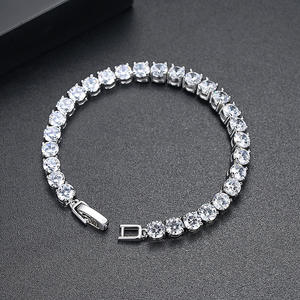 Fabricant de bijoux sur mesure, bracelet tennis pour femme, bracelet en or blanc avec diamants de laboratoire, bijoux de mariage - Product Image 1