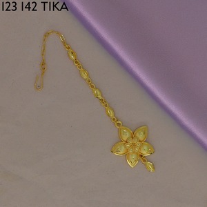 MIJ arabic style gold maang tika forehead jewelry for women imitation bridal maang <b>tikka</b> Dubai Jewelry premium arabic <b>Jewellery</b> - Product Image 4