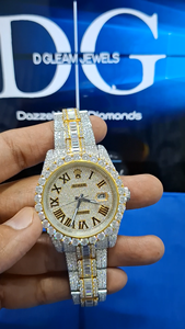 Reloj de Lujo para Hombre, de Acero Inoxidable, Estilo Hip Hop, Brillante, 20 mm, Edición Limitada, Resistente al Agua 3BAR, Cristal VVS, Moissanita, Cuarzo - Product Image 4