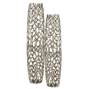 Wholesale Modern Aluminum Lattice <b>Vase</b> | Anti-Corrosion Metallic Hollow Floral Holder | Durable Office & Lobby Decorative <b>Vase</b> - Product Image 2