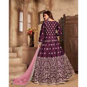 Vestido de noche de diseñador, vestido de fiesta con Dupatta inferior y trabajo de espejo real - Product Image 5