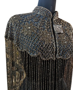 Beautiful Bold Sunflower Design Handmade Breathable Female Style Festival Beaded Bespoke <b>Plus</b> <b>Size</b> Poncho Autumn All Party Wear - Product Image 2