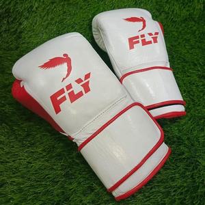 Guantes de Boxeo de Entrenamiento de Combate Nuevos OEM ODM en Oferta, Guantes de Boxeo Profesionales Personalizados Blancos y Naranjas con Cordones, Transpirables, Antideslizantes y con Protección UV - Product Image 1
