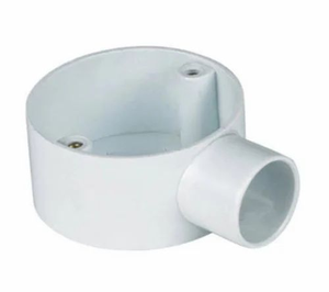 Boîtier de jonction PVC premium unidirectionnel rond pour raccordements de câbles, câblage de conduites et installations électriques - Product Image 2
