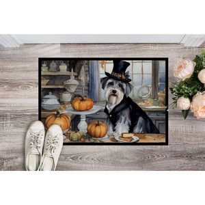 Schnauzer Fall Kitchen Pumpkins Non-Slip Doormat 24H X 36W <b>Indoor</b>/Outdoor Entryway Rug Washable Low Pile Front <b>Door</b> <b>Mat</b> - Product Image 2