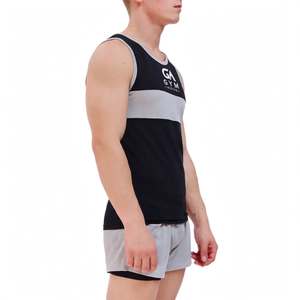 GYM ACTIVE ENTERPRISES Unisex 100% Cotton Vintage Knitted <b>Tank</b> <b>Top</b> & Custom Vest for Fitness Gym Wear Stonewashed Breathable - Product Image 2