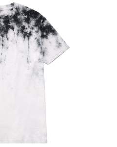 T-shirt Homme Tie-Dye Ombré Noir et Blanc 100% Coton Col Rond Manches Courtes Lavage Vintage Décontracté Streetwear OEM - Product Image 2