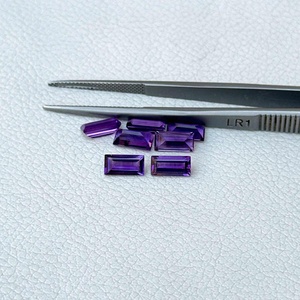 Comprar piedra calibrada de corte Baguette de amatista púrpura Natural de 5x10mm, venta al por mayor, ajuste de joyería de piedras preciosas africanas sueltas de alta calidad - Product Image 3