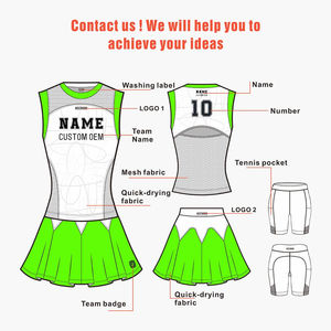 Jupe de tennis à séchage rapide et très extensible pour femme, vêtements de sport, tenue de compression pour le tennis, robe de tennis une pièce tendance, vêtements de yoga haut de gamme - Product Image 6