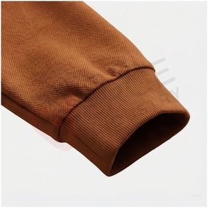 Conjunto Deportivo Marrón para Hombre, Manga Larga, Capucha con Cierre Frontal, Estampado, Transpirable, Corte Regular, para Otoño - Product Image 6