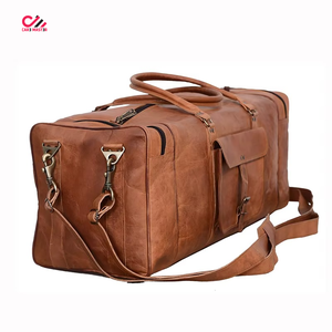 Factory Made Custom High Quality Travel Waterproof Duffel Bag Professional Manufacturer Genuine Leather Duffel Bags - Product Image 2